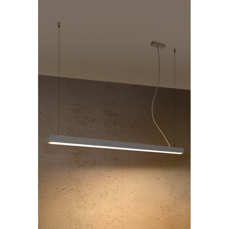 Lampa wisząca PINNE 117 szara 3000K