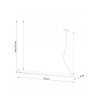 Lampa wisząca PINNE 117 biała 4000K