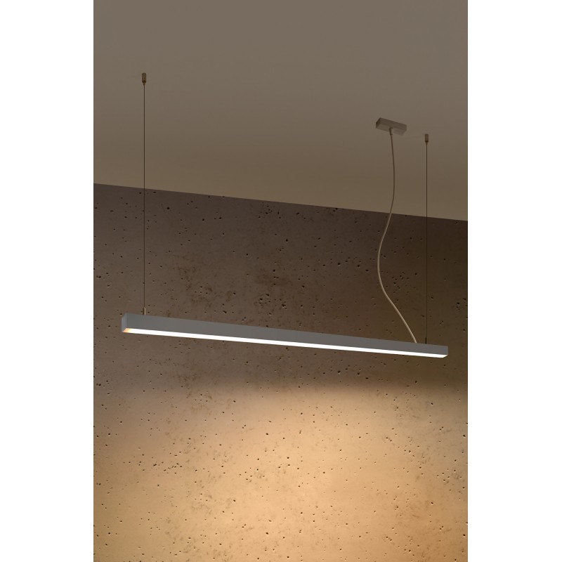 Lampa wisząca PINNE 150 szara 3000K