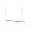 Lampa wisząca PINNE 150 szara 3000K