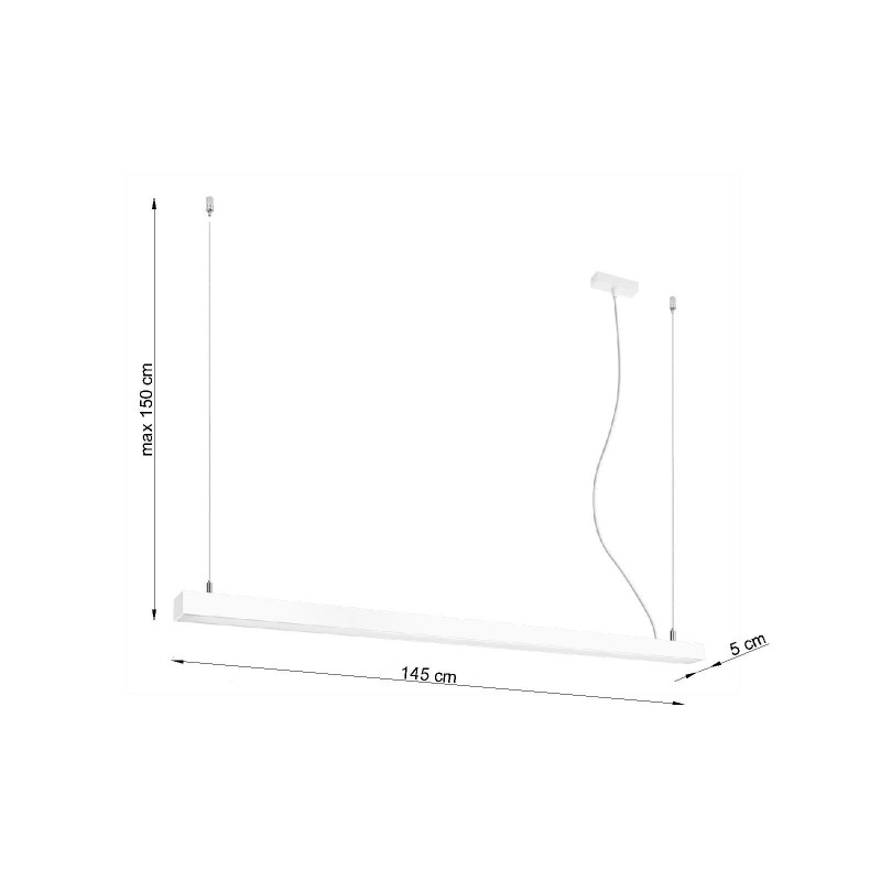 Lampa wisząca PINNE 150 biała 4000K