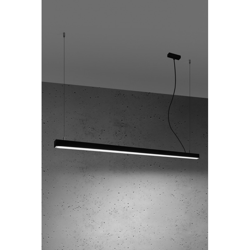 Lampa wisząca PINNE 150 czarna 4000K