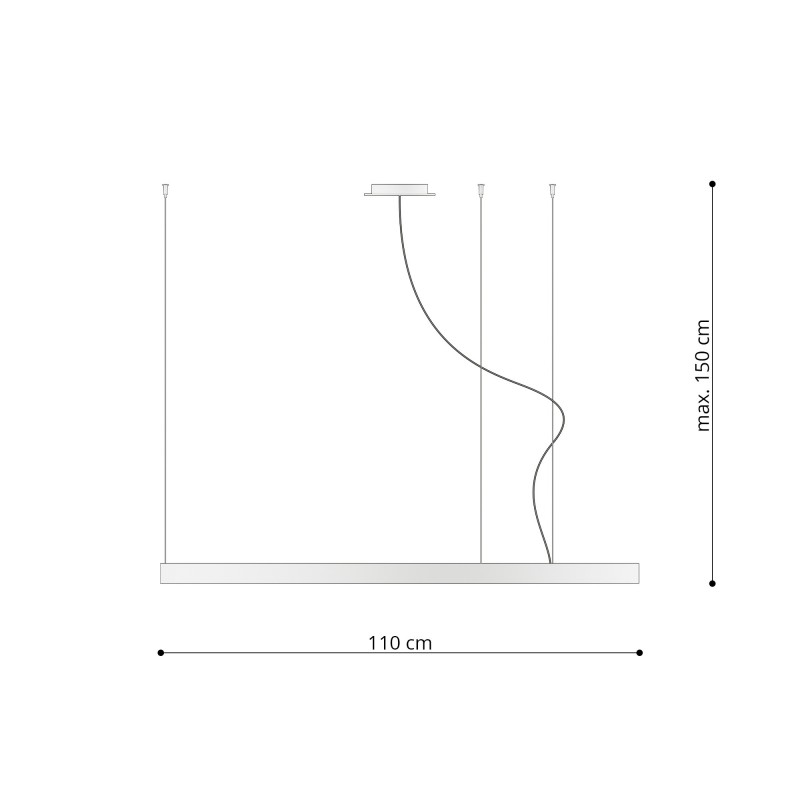 Żyrandol RIO 110 biały LED 3000K