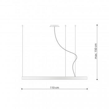 Żyrandol RIO 110 biały LED 4000K