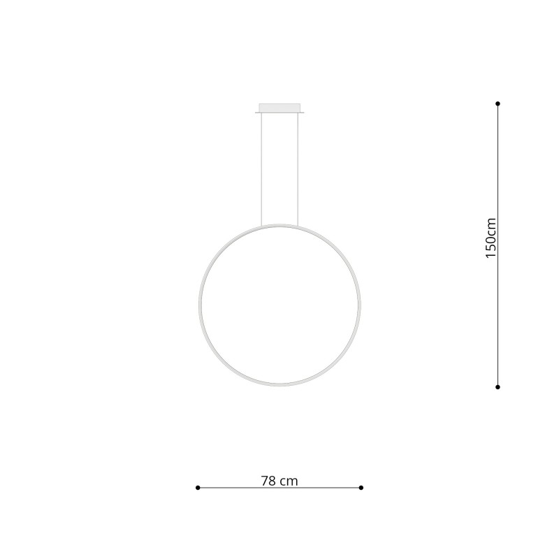 Lampa wisząca RIO 78 czarny LED 3000K