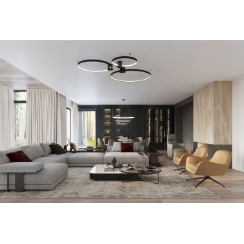 Plafon RIO 55 czarny LED 3000K