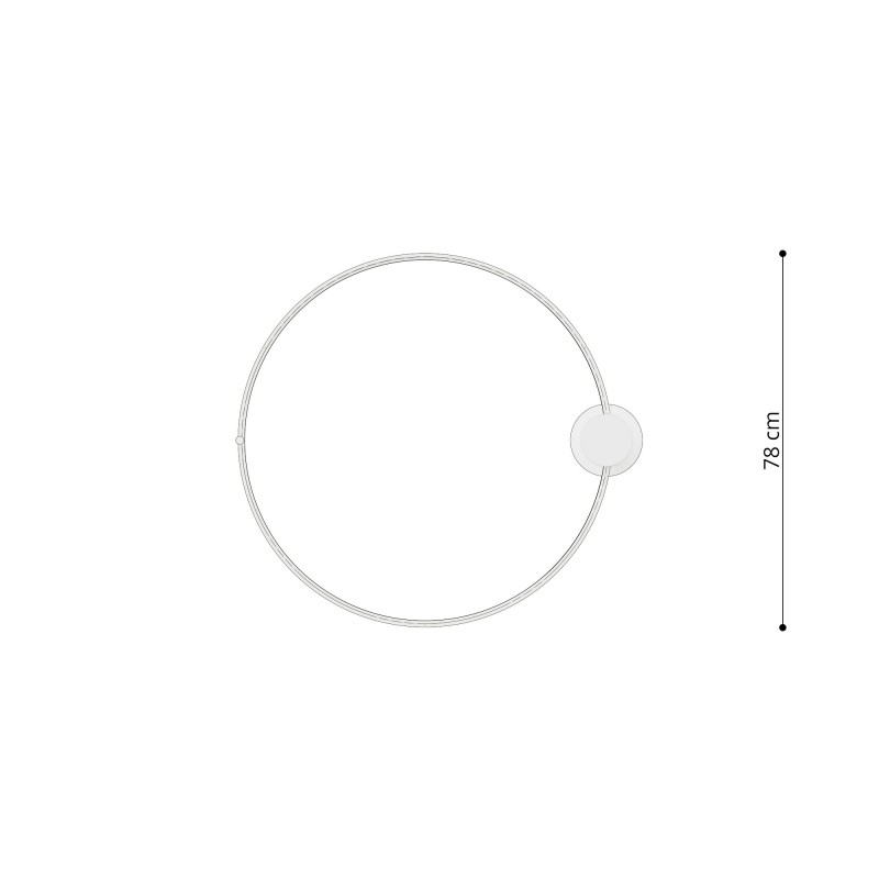 Plafon RIO 78 czarny LED 3000K