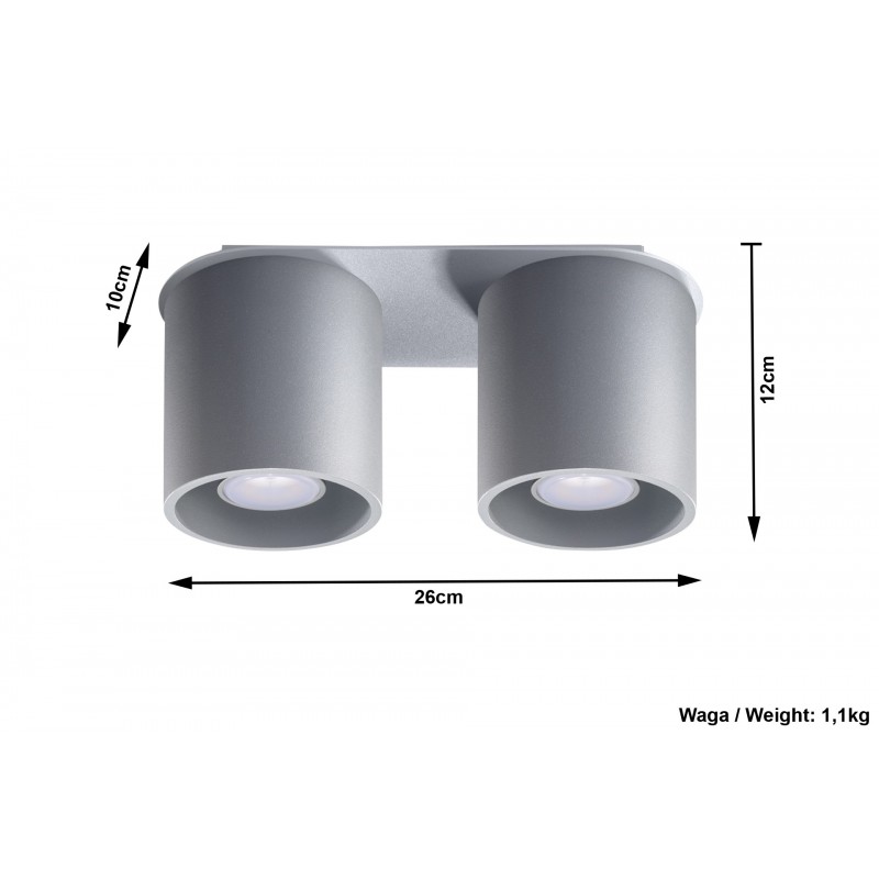 Plafon ORBIS 2 Szary