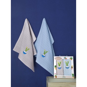 Ręcznik bawełniany waffle haft PEDRO/3481/V2/ 2x45x65 kpl. 