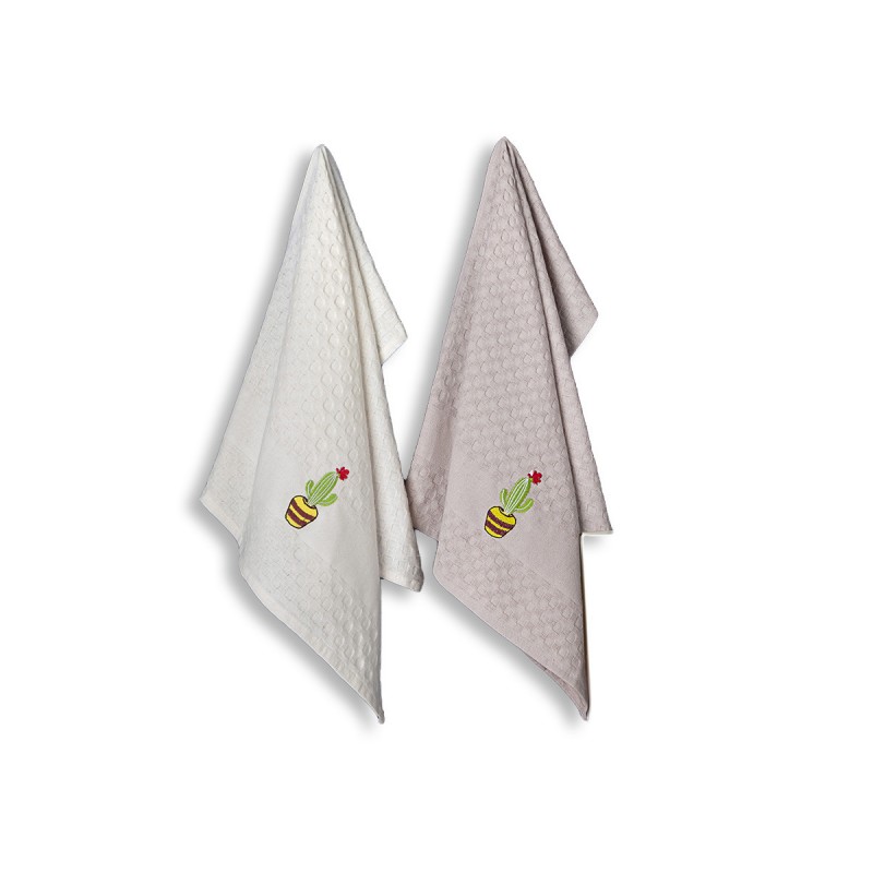 Ręcznik bawełniany waffle haft PEDRO/3481/V3/ 2x45x65 kpl. 