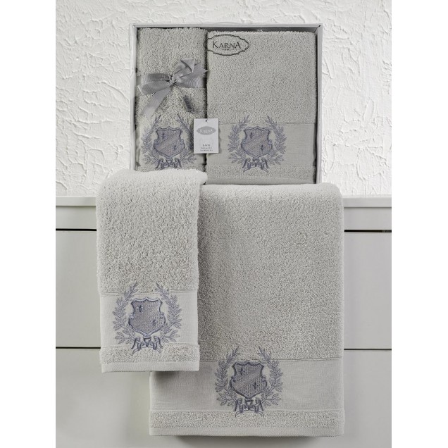 Ręcznik bawełniany frotte DAVIS/3414/beige 50x90+70x140 kpl. 