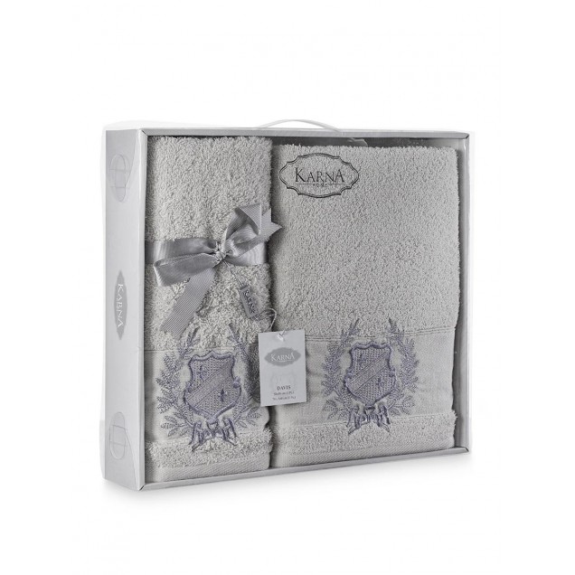 Ręcznik bawełniany frotte DAVIS/3414/beige 50x90+70x140 kpl.  - 2