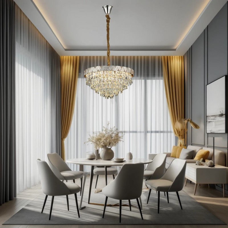 Designerska lampa wisząca 50cm 1978-01-P12-SG salon jadalnia sypialnia LUCEA