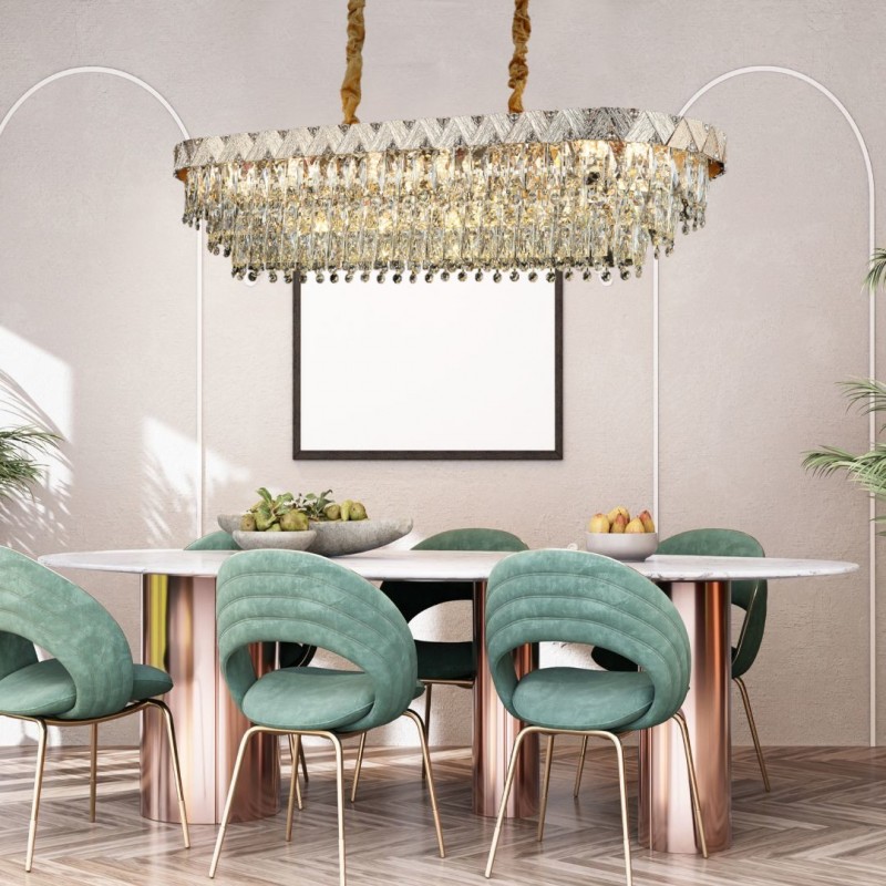 Designerska lampa wisząca 100cm 1978-04-L16-SG salon jadalnia sypialnia LUCEA