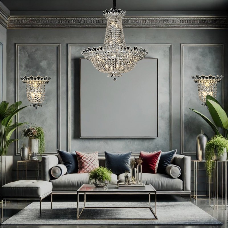 Designerska lampa ścienna kinkiet 1972-05-W03-CR salon jadalnia sypialnia LUCEA