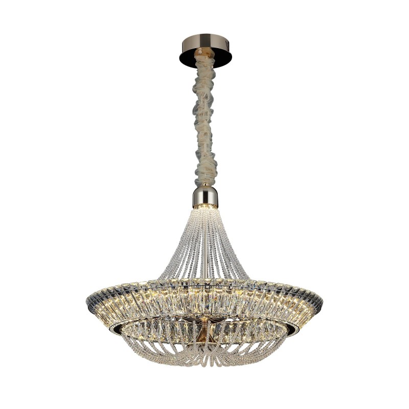 Designerska kryształowa lampa wisząca 1973-02-PB1-GD salon jadalnia sypialnia LUCEA