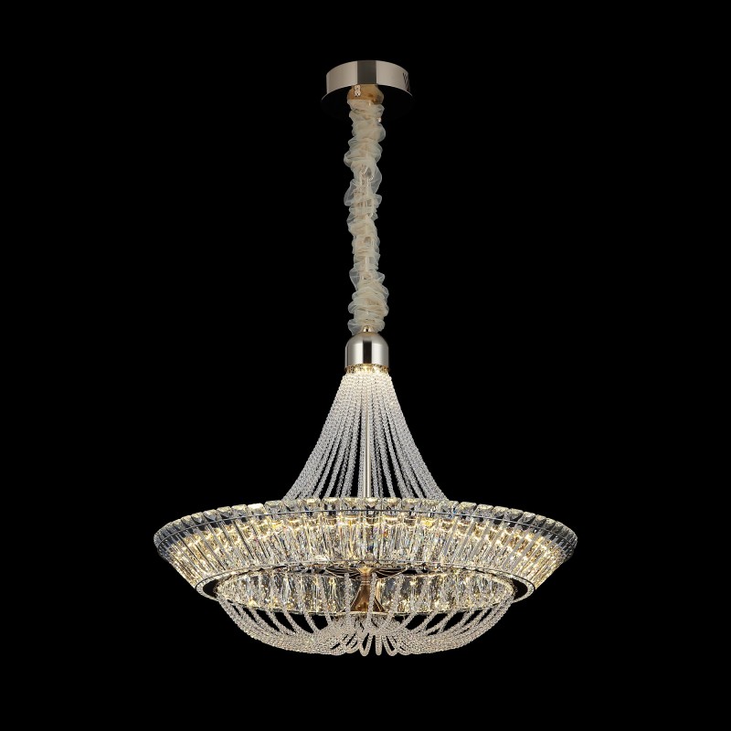 Designerska kryształowa lampa wisząca 1973-02-PB1-GD salon jadalnia sypialnia LUCEA