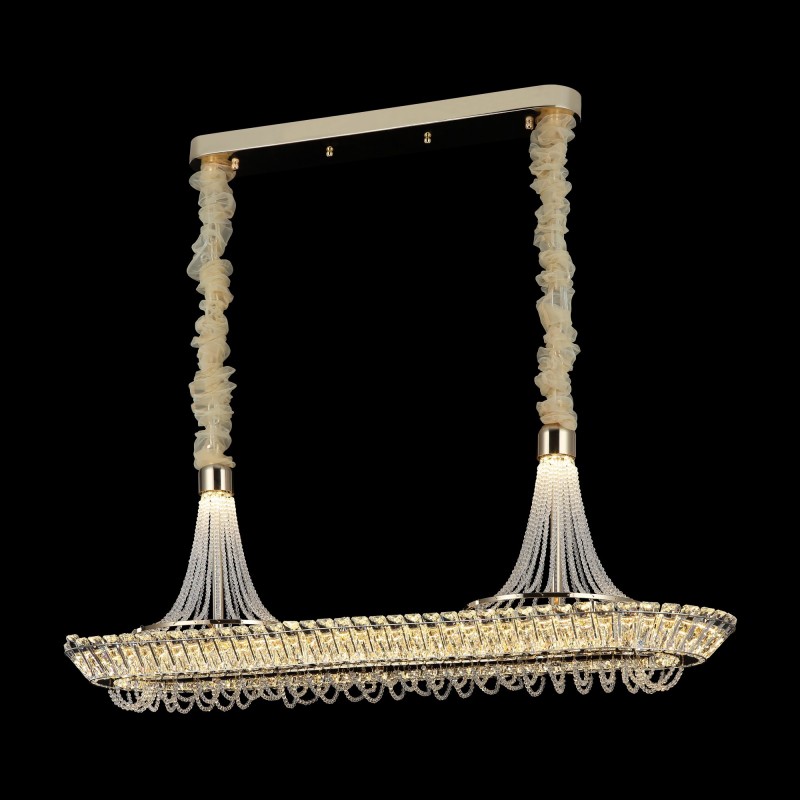 Designerska kryształowa lampa wisząca 1973-03-L01-GD salon jadalnia sypialnia LUCEA