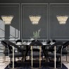 Designerska kryształowa lampa ścienna kinkiet 1973-04-W01-GD salon jadalnia sypialnia LUCEA