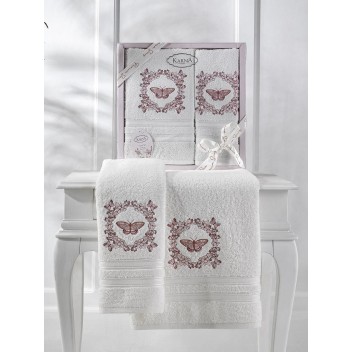 Ręcznik bawełniany frotte MARIA/3675/cream 50x90+70x140 kpl. 