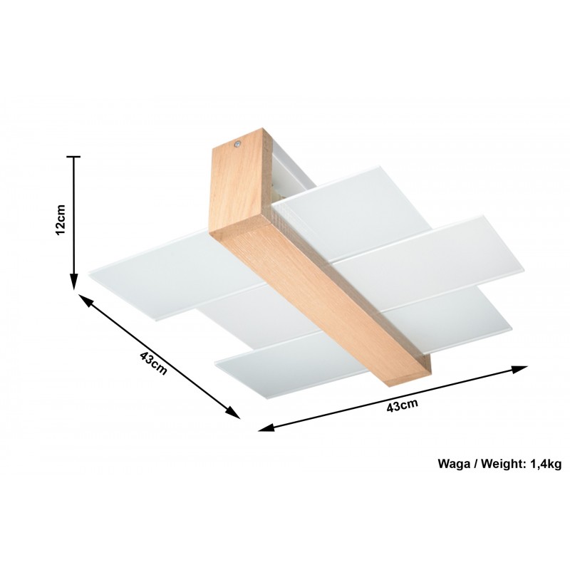 Plafon FENIKS 2 Naturalne Drewno