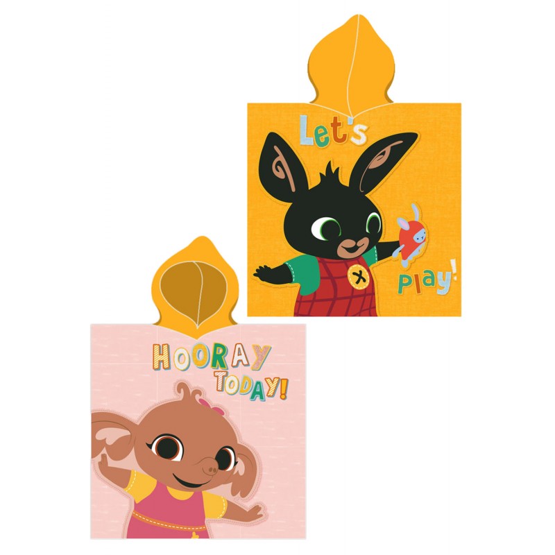 Ręcznik bawełniany ponczo z kapturem 50x115 Bing Yellow 