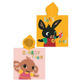 Ręcznik bawełniany ponczo z kapturem 50x115 Bing Yellow 