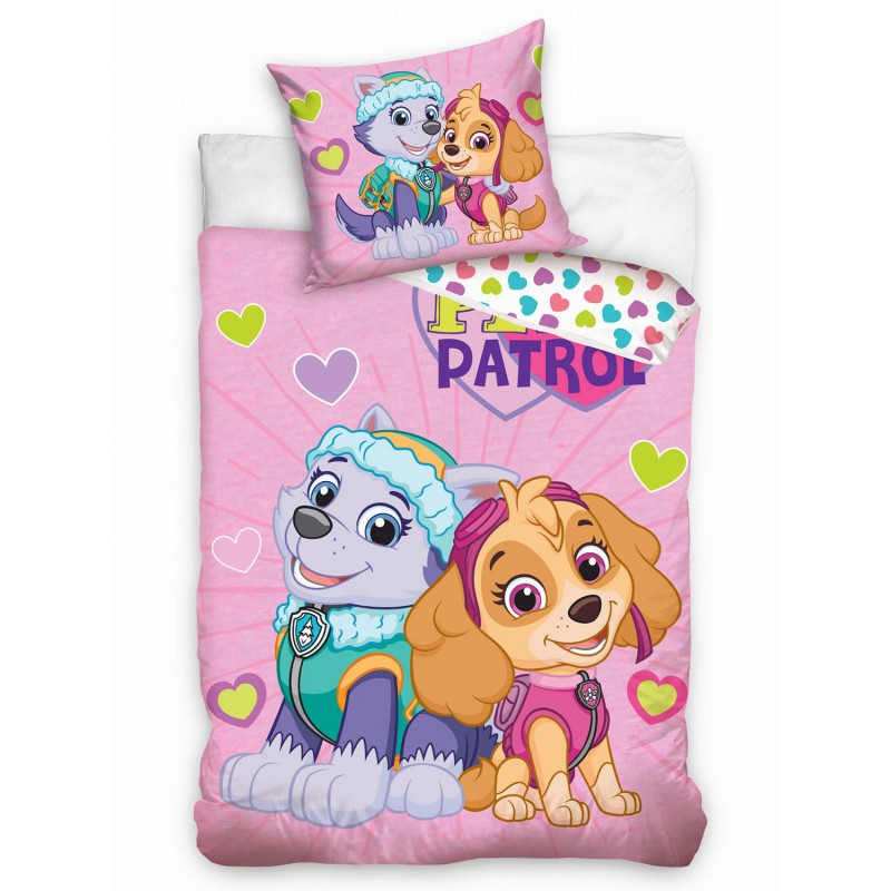Pościel bawełna 100x135 + 40x60 Psi Patrol Skye i Everest 