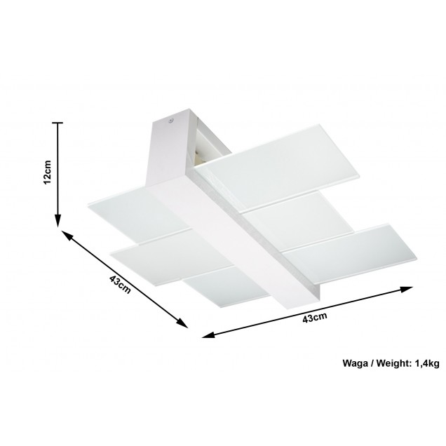 Plafon FENIKS 2 Biały - 4