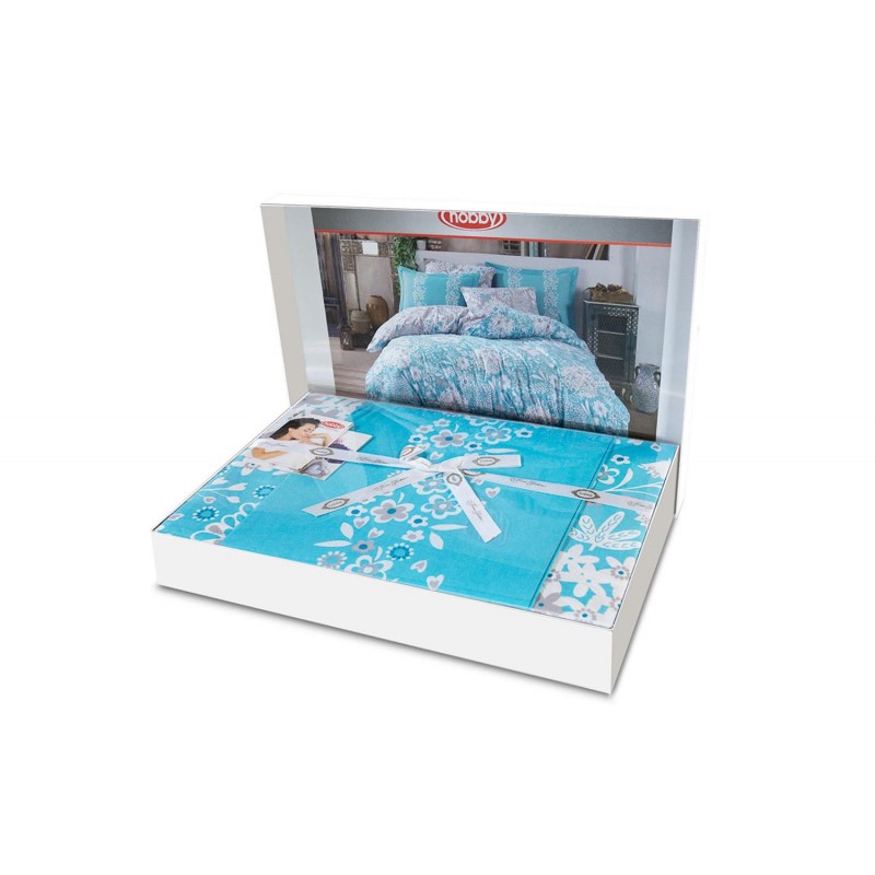 Pościel bawełniana ANCELICA TURQUOISE 200x220 Hobby 