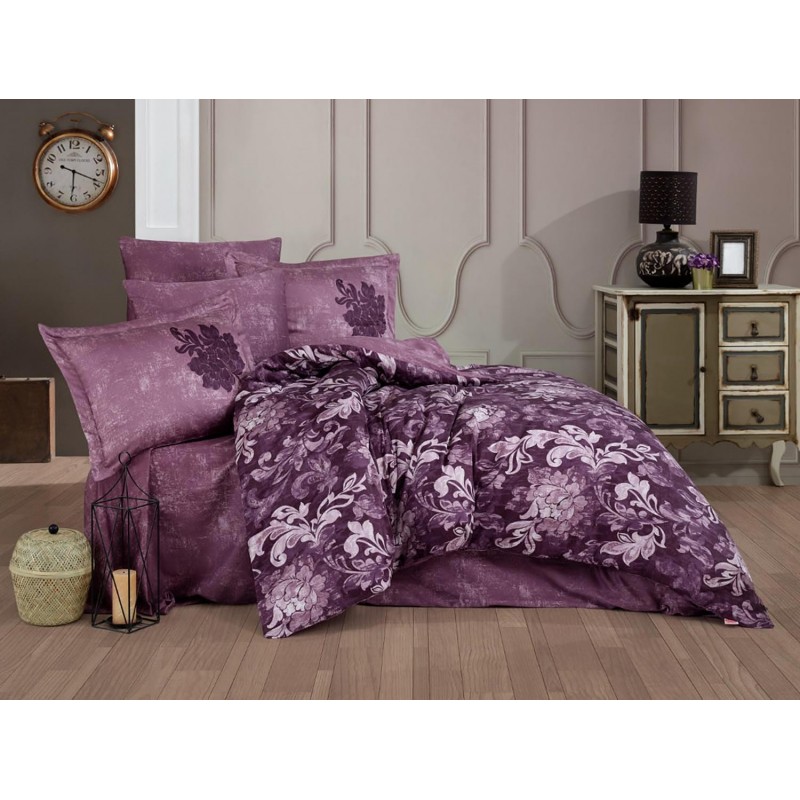Pościel satyna bawełniana ADELE VIOLET/200x220 Hobby 