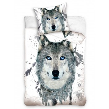 Pościel bawełna 140x200+1p70x90 Wilk 