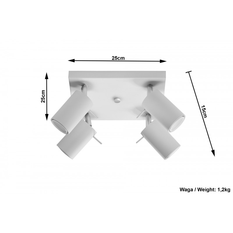 Plafon RING 4 Biały