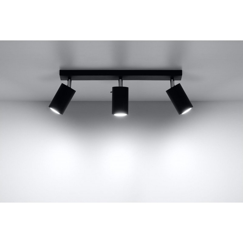 Plafon RING 3L Czarny