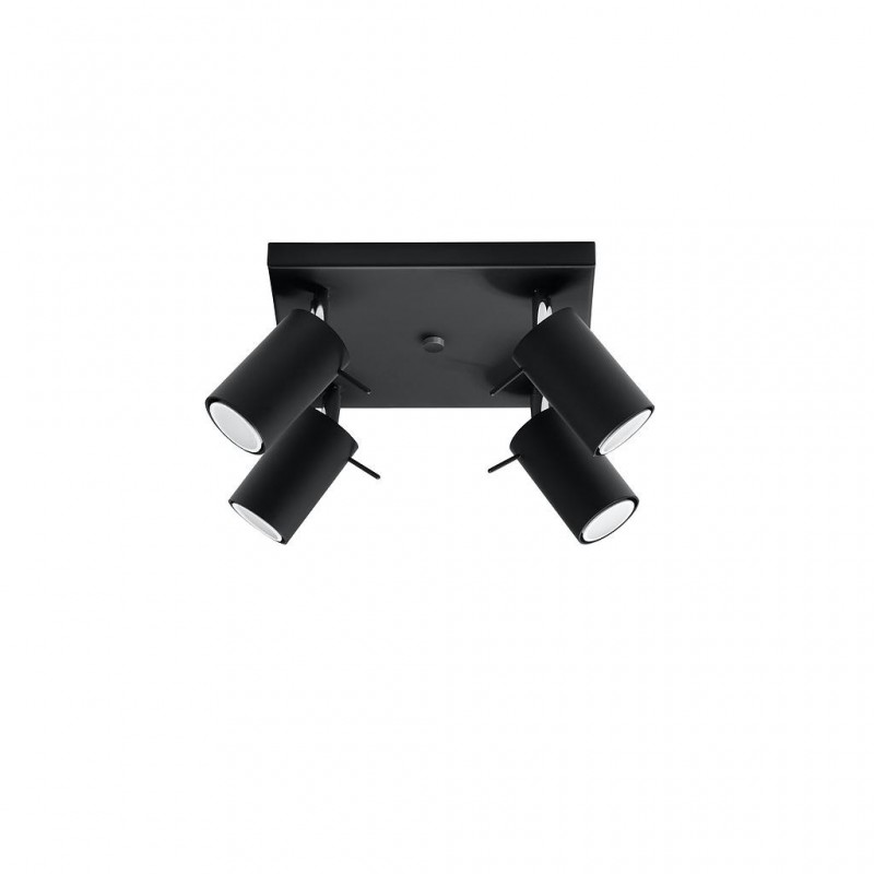 Plafon RING 4 Czarny