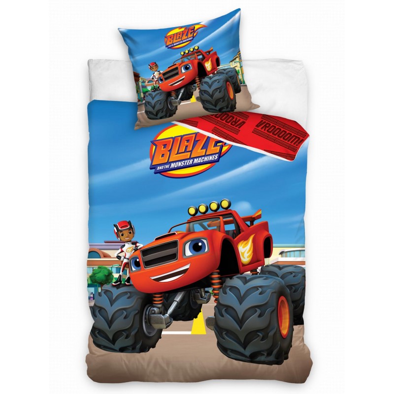 Pościel bawełna 100x135 + 40x60 Blaze i Megamaszyny new 