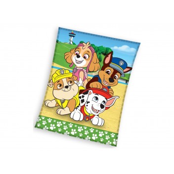 Koc polarowy 110x140 Psi Patrol łapki 