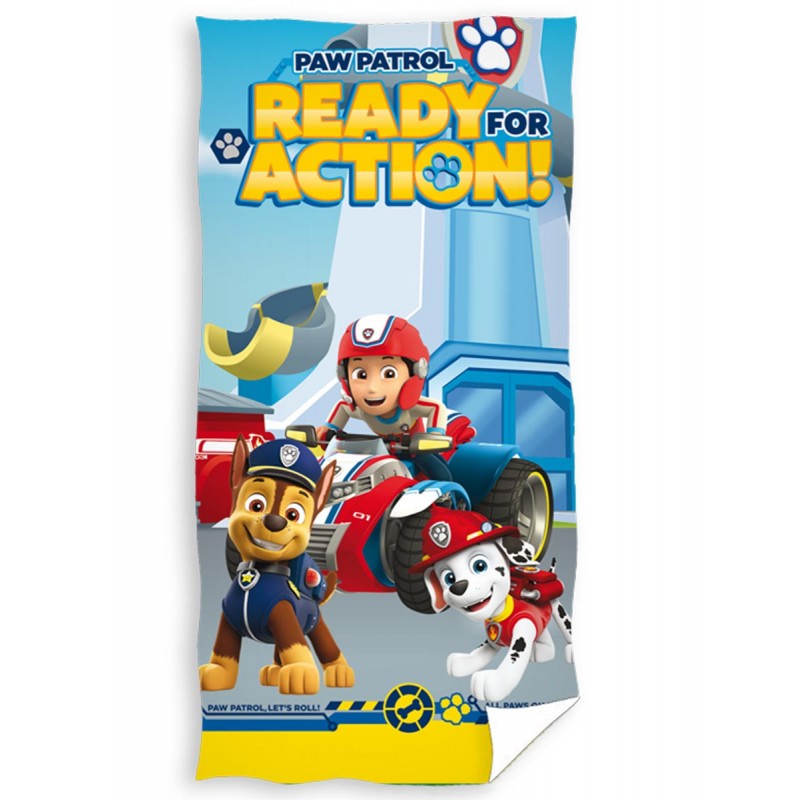 Ręcznik bawełniany 70x140 Psi Patrol Ryder akcja 