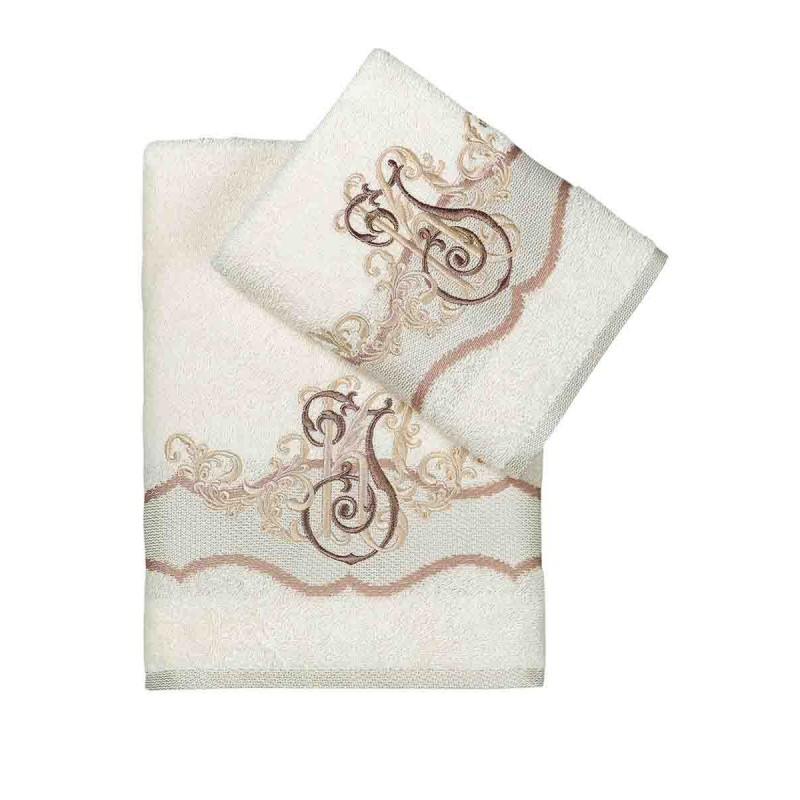 Ręcznik bawełniany frotte ADVEN/3661/cream 50x90+70x140 kpl. 