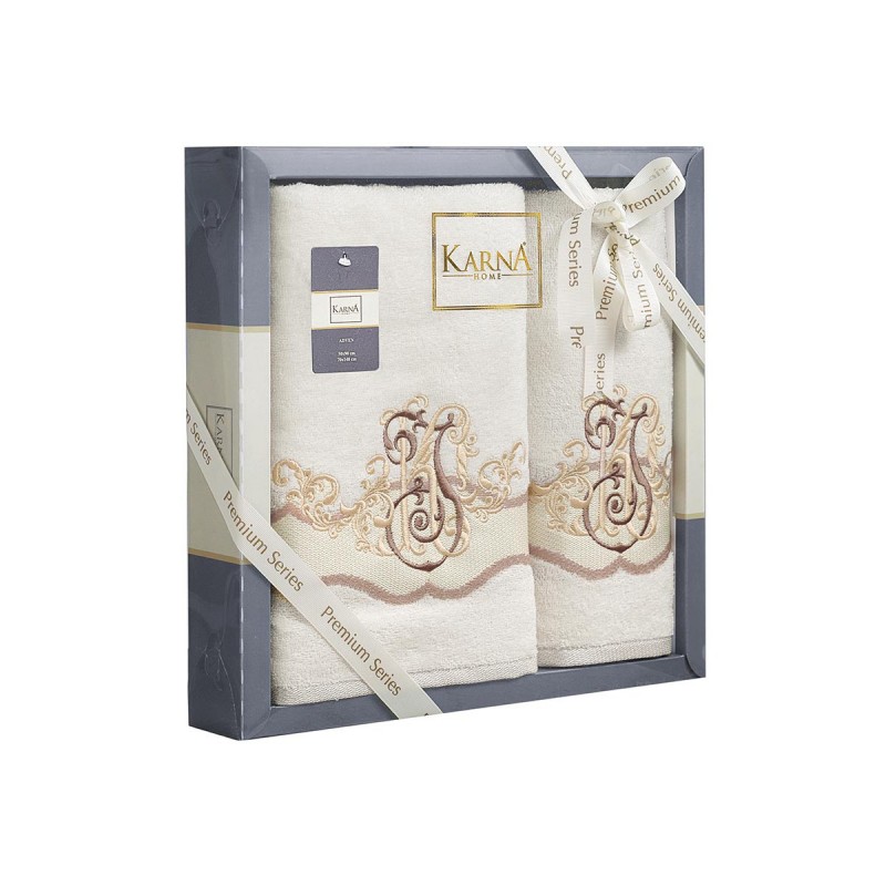 Ręcznik bawełniany frotte ADVEN/3661/cream 50x90+70x140 kpl. 