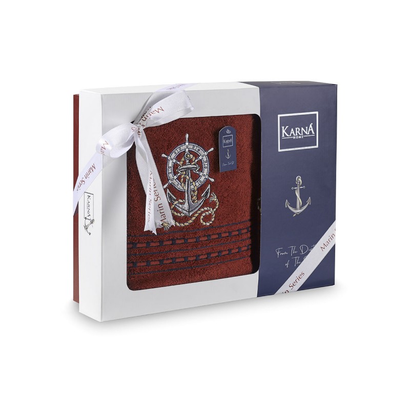 Ręcznik bawełniany frotte MARIN/3667/claret 50x90+70x140 kpl. 