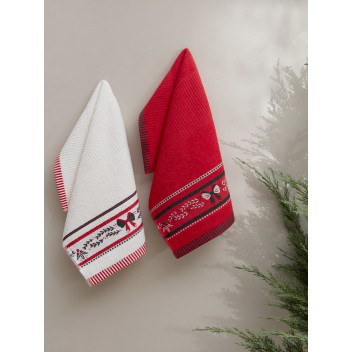 Ręcznik bawełniany haft CHRISTMAS/3574/V3 2x30x50 kpl. 