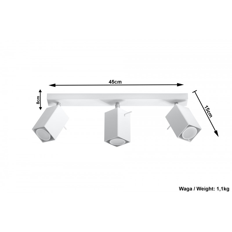 Plafon MERIDA 3 Biały