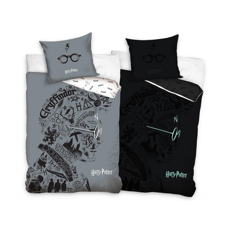 Pościel bawełna 160x200+1p70x80 Harry Potter glow 
