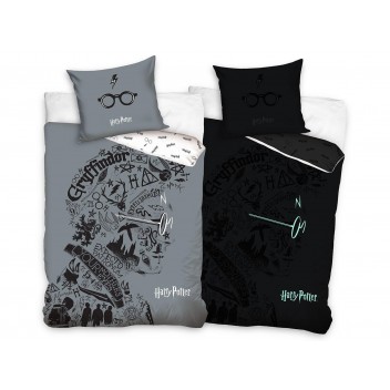 Pościel bawełna 160x200+1p70x80 Harry Potter glow 
