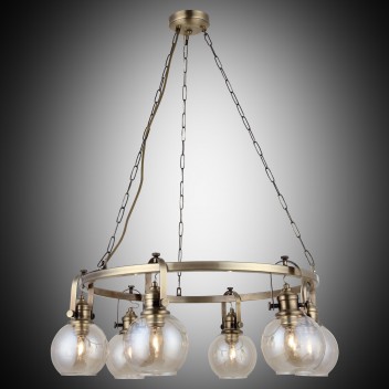 Nowoczesna patynowa industrialna lampa żyrandol loft  lucea ponte 1396-52-06  salon sypialnia jadalnia