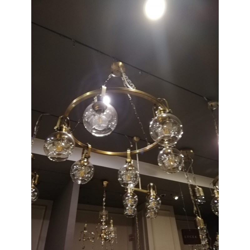 Nowoczesna patynowa industrialna lampa żyrandol loft  lucea ponte 1396-52-06  salon sypialnia jadalnia