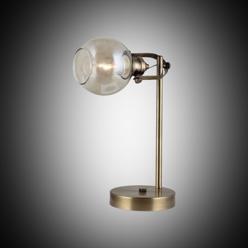 Nowoczesna patynowa industrialna lampa stolikowa  loft  lucea ponte 1396-52-17  salon sypialnia jadalnia