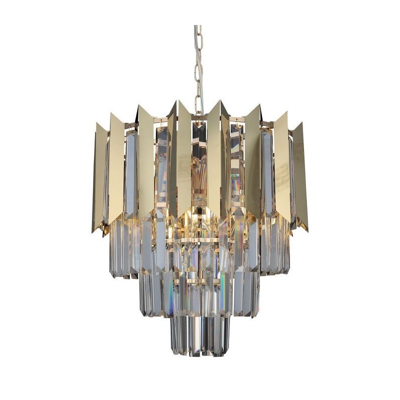 Ekskluzywny kryształowy żyrandol 80320-01-P06-GD RISERVA ZŁOTY SALON SYPIALNIA JADALNIA HOTEL LUCEA