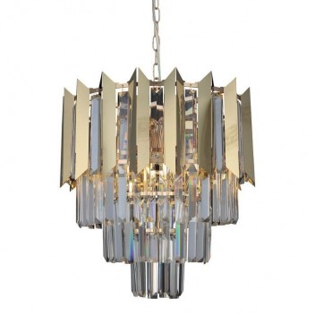 Ekskluzywny kryształowy żyrandol 80320-01-P06-GD RISERVA ZŁOTY SALON SYPIALNIA JADALNIA HOTEL LUCEA